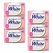 Натуральное увлажняющее туалетное мыло со скваланом KAO White, роскошный аромат роз, 85 г х 6 шт.