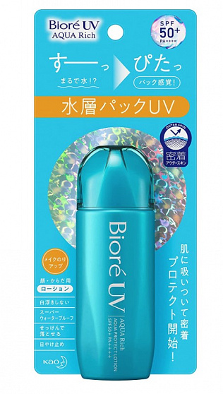 Солнцезащитный водонепроницаемый лосьон для лица KAO Biore UV Aqua Rich Aqua Protect Lotion, SPF50+, 70 мл