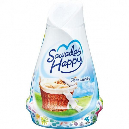 Гелевый освежитель воздуха для комнаты KOBAYASHI Happy Linen Softener, с элегантным ароматом цветочного кондиционера для белья, 150 г