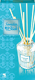 Натуральный аромадиффузор для дома KOBAYASHI Sawaday Stick Parfum Blue, со свежим морским ароматом и древесно-мускусными нотками, стеклянный флакон 70 мл, 8 палочек.