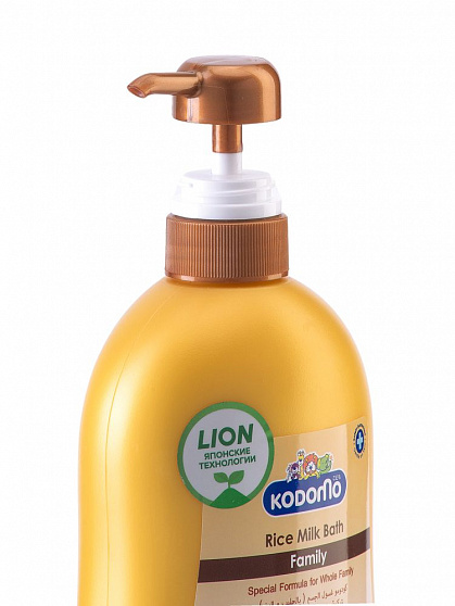 Крем-гель для душа Рисовое молочко LION Kodomo, 750 мл