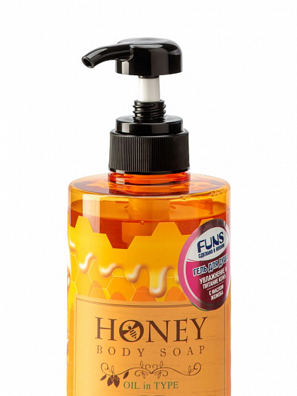 Гель для душа увлажняющий с экстрактом меда и маслом жожоба FUNS Honey Oil, 500 мл