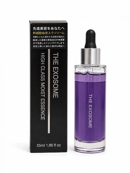Омолаживающая сыворотка для лица KOR JAPAN High Class Moist Essence с NMN, ниацинамидом, гиалуроновой кислотой и витамином C, 55 мл - Омолаживающая сыворотка для лица KOR JAPAN The Exosome High Class Moist Essence 55 мл