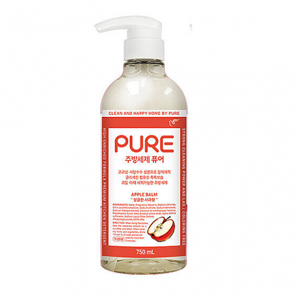 Концентрированное средство для мытья посуды «Яблоко» PURE APPLE BALM, с дозатором, 750 мл
