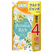Кондиционер для белья Lion Soflan Aroma Rich Claire с богатым ароматом натуральных масел, сменная упаковка, 1520 мл