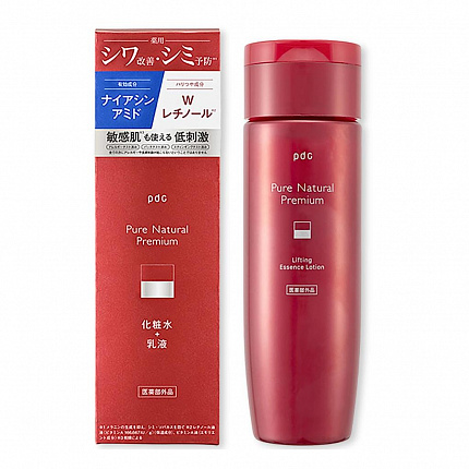 Укрепляющий антивозрастной лосьон-эссенция для лица PDC Pure Natural Premium Lifting Essence Lotion с ниацинамидом, ретинолом и церамидами, 150 мл