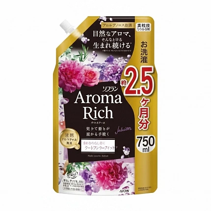 Кондиционер для белья LION Aroma Rich Juliette с фруктово-цветочным ароматом, 750 мл
