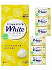 Кусковое крем-мыло KAO White Refresh Citrus, со скваланом, с освежающим ароматом цитрусовых, 6 X 85г.