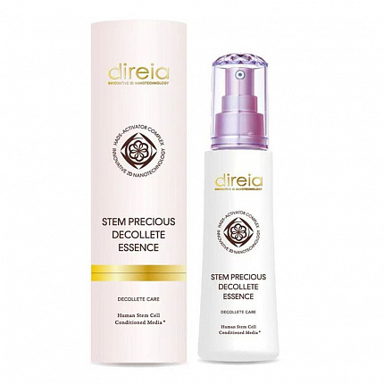 Премиальная омолаживающая эссенция для зоны декольте DIREIA Stem Precious Decollete Essence с комплексом для лифтинга, 80 мл