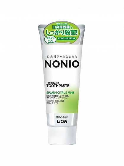 Зубная паста комплексного действия LION Nonio Splash Citrus Mint вкус цитрусовой мяты, 130г