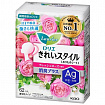 Ежедневные гигиенические прокладки KAO Laurier Beautiful Style Deodorant Plus с дезодорирующим эффектом и ионами серебра, с ароматом свежих роз, длина 14 см, 62 шт.