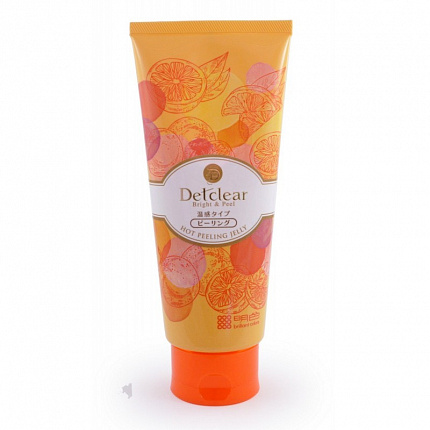Пилинг-скатка MEISHOKU Detclear AHA& BHA Bright&Peel Hot Peeling Jelly с разогревающим эффектом, аромат апельсина, 180 г