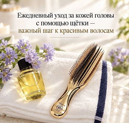 Щётка для мытья и массажа кожи головы S・HEART・S Scalp Brush World Model Long, розовое золото