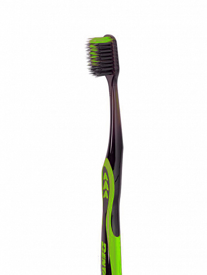 Зубная щётка Dentalpro DR22 Black-Dia Super-fine Hair Standard, средняя жесткость, зеленая
