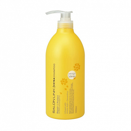 Восстанавливающий шампунь с аминокислотами и протеинами шелка KUMANO Salon Link Extra Shampoo Osmanthus, аромат османтуса, 1000 мл