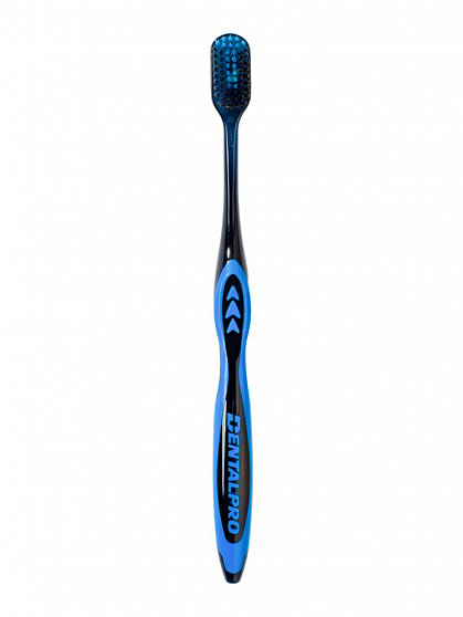 Зубная щётка Dentalpro DR22 Black-Dia Super-fine Hair Standard, средняя жесткость, синяя