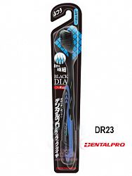 Зубная щётка Dentalpro DR23 Black-Dia Super-fine Hair Standard, жесткая щетина, синяя