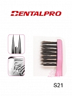 Зубная щётка Dentalpro S21 Black Super Compact с платиновой коллоидной керамикой, с суперкомпактной головкой и ультратонкими щетинками, мягкая, корпус белый