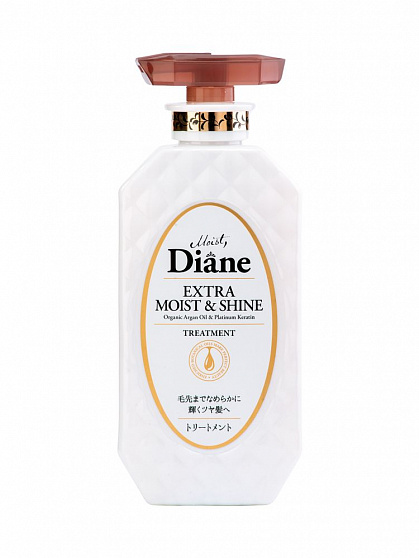 Бальзам-маска кератиновая Увлажнение и блеск Moist Diane Extra Moist & Shine, 450 мл