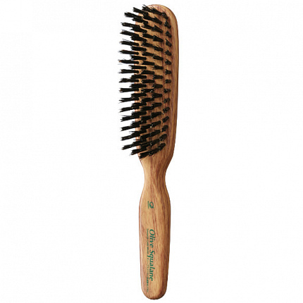 Расческа с натуральной щетиной и оливковым скваланом IKEMOTO Olive Squalane Impregnated Brush