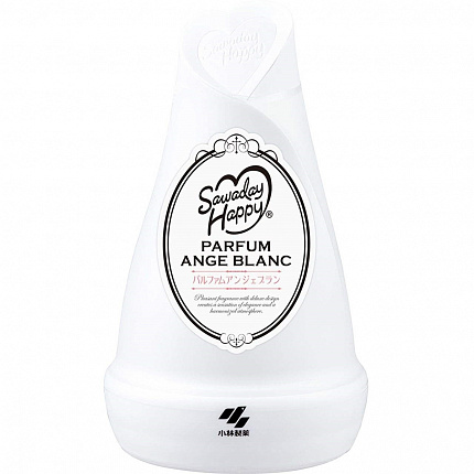 Гелевый освежитель воздуха для комнаты KOBAYASHI Sawaday Happy Parfum Ange Blanc с нежным ароматом букета из свежих цветов, 120 г