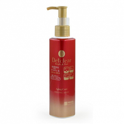 Очищающий пилинг-гель для зрелой кожи MEISHOKU Aha & Bha Bright & Peel Peeling Jelly Aging Care с эффектом сильного скатывания, 180 мл