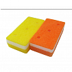 Трехслойная губка для мытья посуды Ohe Corporation Awa Qutto Soft Sponge, верхний слой средней жесткости