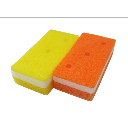 Трехслойная губка для мытья посуды Ohe Corporation Awa Qutto Soft Sponge, верхний слой средней жесткости