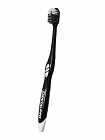 Зубная щётка Dentalpro Black-Dia Compact с платиновой коллоидной керамикой и щетиной алмазной формы с компактной головкой, жесткая щетина, корпус - черный, белый