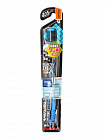 Зубная щётка Dentalpro DR22 Black-Dia Super-fine Hair Standard с платиновой коллоидной керамикой, многоуровневая, с ультратонкой щетиной средней жесткости, корпус черный, синий