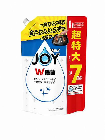 Дезинфицирующее средство для мытья посуды P&G Joy с легким освежающим ароматом, запасная мягкая упаковка, 910 мл