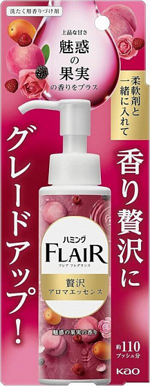 Кондиционер-эссенция KAO Humming FLAIR для тканей - усилитель аромата "Соблазнительные фрукты", 90 мл