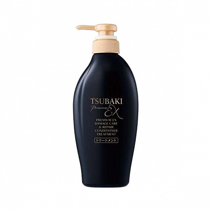Интенсивный восстанавливающий кондиционер для волос Shiseido Tsubaki Premium EX, с маслом камелии, аромат камелии и роз, 450 мл