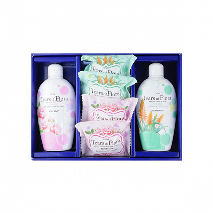 Большой подарочный набор средств для душа Clover FLORA SET c ароматом алоэ и розы
