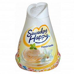 Гелевый освежитель воздуха для комнаты KOBAYASHI Sawaday Happy French Vanilla, с ароматом французской ванили, 150г.