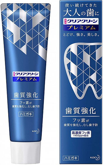Премиальная зубная паста для укрепления и оздоровления зубов KAO Clear Clean Premium Tooth Strengthening, со вкусом мяты, 100 г