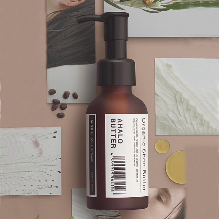 Масло для восстановления и увлажнения волос с термозащитой AHALO BUTTER Moist & Repair Hair с органическими маслами и керамидами, 100 мл