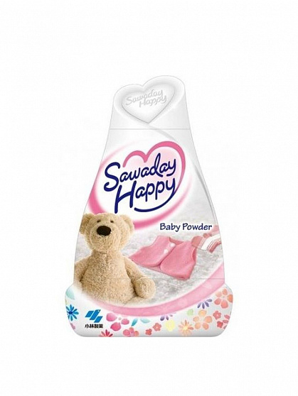 Освежитель воздуха для комнаты KOBAYASHI Sawaday Happy Baby Powder, с нежным ароматом детской присыпки, 120 г
