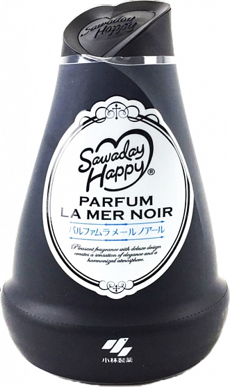 Гелевый освежитель воздуха для комнаты KOBAYASHI Sawaday Happy Parfum La Mer Noir, со свежим ароматом цветов и моря, 150 г