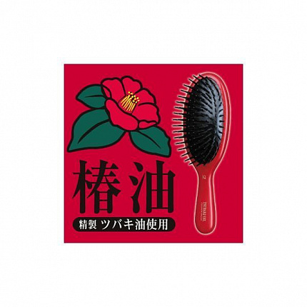 Щетка для ухода и восстановления поврежденных волос IKEMOTO Tsubaki Oil Combination Cushion Brush с маслом камелии японской
