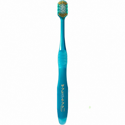 Зубная щетка с широкой чистящей головкой овальной формы EBISU The Premium Care Periodontal Pocket Plus P62, со сверхтонкими концами щетинок и боковыми очищающими пучками, 7 разрядная (средней жесткости)