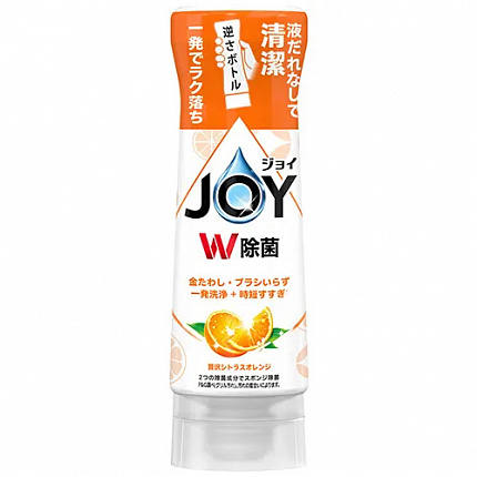 Дезинфицирующее средство для мытья посуды PG Joy с ароматом апельсина, upside down бутылка, 290 мл