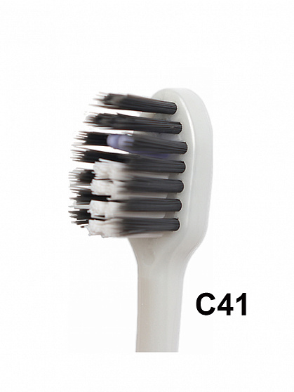 Зубная щётка Dentalpro Black Whitening С41  отбеливающая, с платиновой коллоидной керамикой, мягкая, фиолетовая