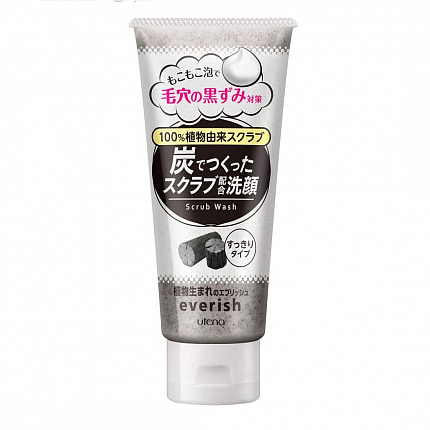 Скраб для лица из древесного угля и скорлупы грецкого ореха UTENA Everish, 135 г