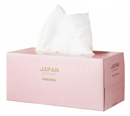 Бумажные двухслойные салфетки NEPIA Japan Premium Tissue, 220 шт. (цвет коробки - розовый)
