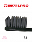 Зубная щётка Dentalpro Black В31 Super-fine Hair Large, мягкая, корпус черный, красный