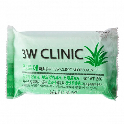 Мыло кусковое ALOE 3W CLINIC Dirt Soap Aloe, 150 гр