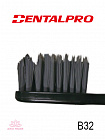 Зубная щётка Dentalpro Black Super-fine Hair Large средней жесткости, корпус черный, красный