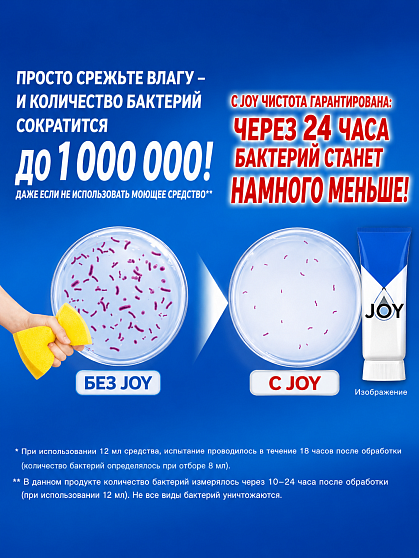 Дезинфицирующее средство для мытья посуды P&G Joy с легким освежающим ароматом, 290 мл