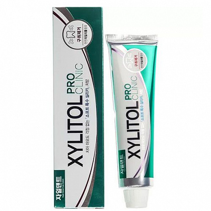 Укрепляющая эмаль профилактическая зубная паста "Xylitol Pro Clinic" Mukunghwa, c экстрактами трав, 130 г